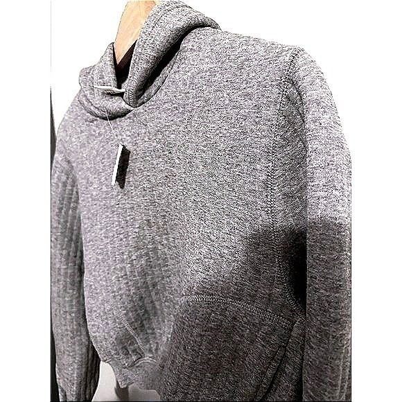 NWT Offline by Aerie Coffee Run Cropped Hoodie Quilted‎ Gray XS - Picture 13 of 13